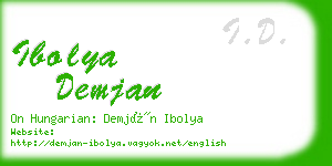 ibolya demjan business card